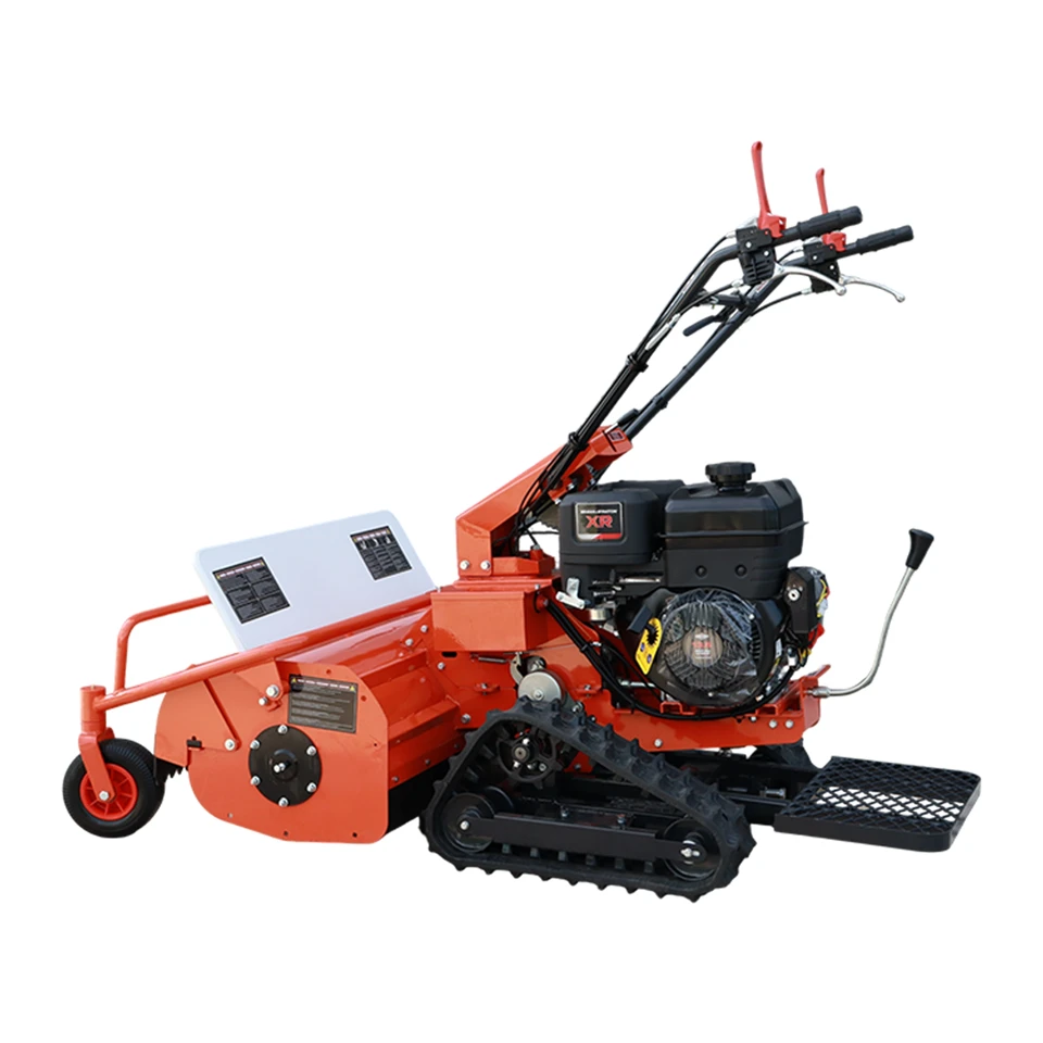 Tondeuse à fléaux sur chenilles de 15 CV 860mm avec support-sur plate-forme